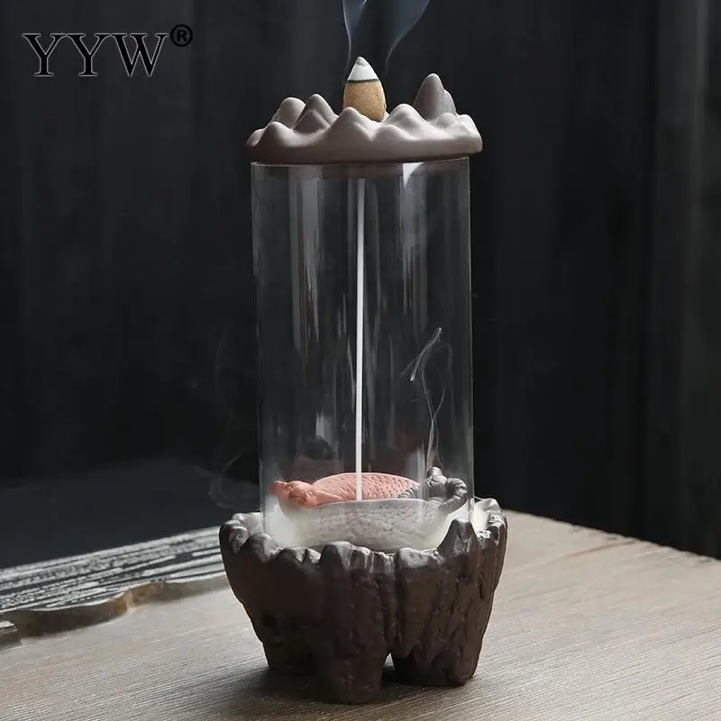 

Cylinder Incense Burner Backflow Incense Burner Holder Creative Censer Oud Incenso Aroma Burner Ceramic Crafts Gift Home Decor