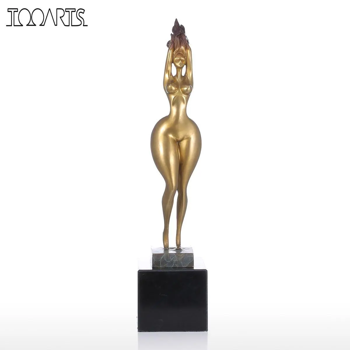 

Tooarts Bronze Sculpture Sexy Plump Lady Handmade Bronze Sculpture Modern Art Home Ornament