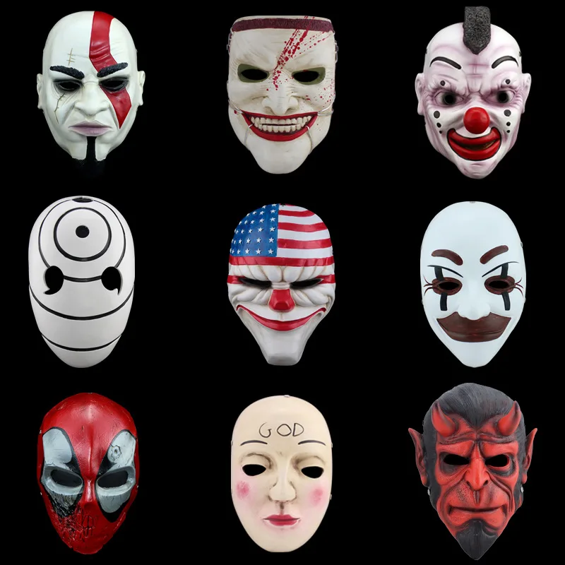 маски из всех аниме. маска простая. маска хэллоуин варфейс. маски из payday 2. разные маски.
