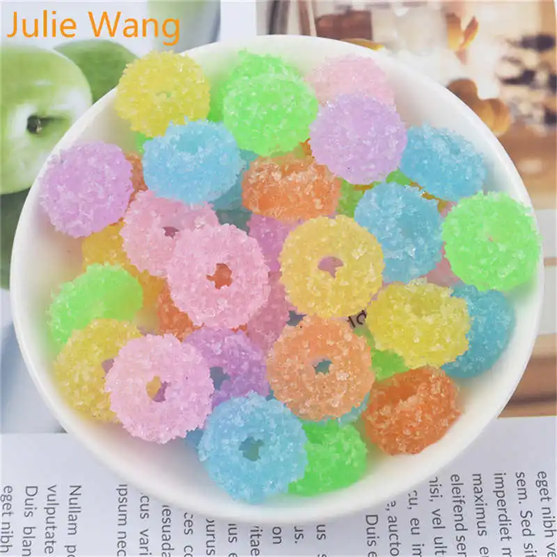 Julie Wang 20 шт. полимерные мягкие конфетные Подвески слизь еда сердце квадратный