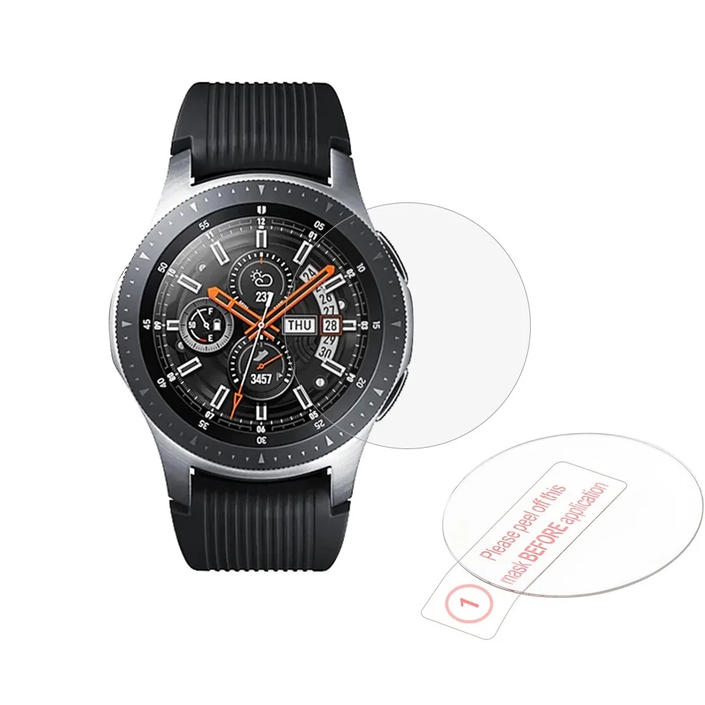 

2Pc For Samsung Galaxy Watch 42mm And 46mm Tempered Glass Screen Protector Protective Film Guard Anti Explosion Anti-Shatter