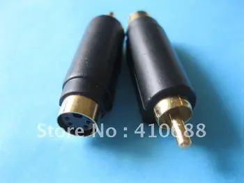 

Converter RCA Male To Mini 4 pin DIN Jack Female Gold Head 50 pcs