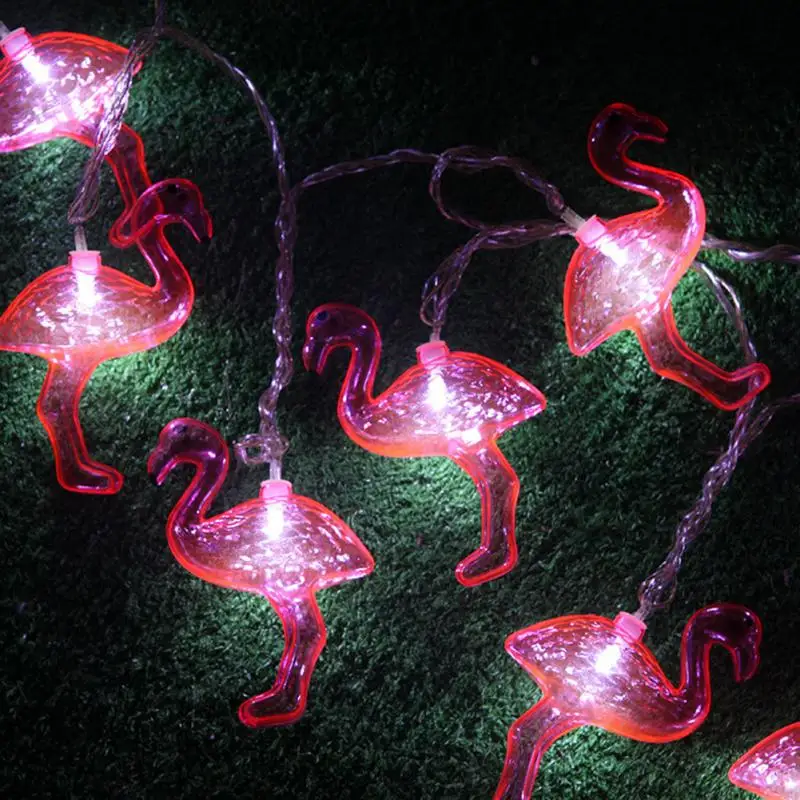 Fashion LED Flamingo Light String Includes 10 Small Flamingos Light LED