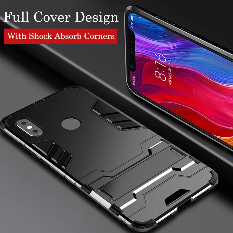 FLOVEME Shockproof Armor Case For Xiaomi Redmi 5 Plus 4X Silicone Kickstand Holder Case For Xiaomi Pocophone F1 Mi 8 A2 6X Cover FLOVEME Shockproof Armor Case For Xiaomi Redmi 5 Plus 4X Silicone Kickstand Holder Case For Xiaomi Pocophone F1 Mi 8 A2 6X Cover