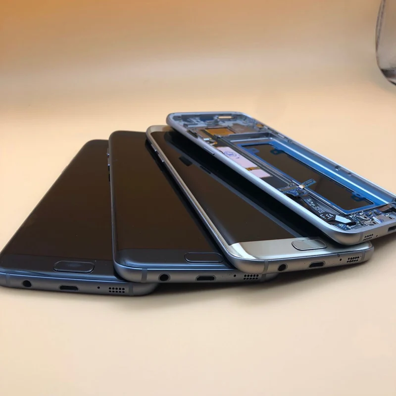 

NEW ORIGINAL 2560*1440 5.5'' Super AMOLED LCDs For Samsung Galaxy S7 edge LCD WITH FRAME G935 G935F LCD Display Screen Digitizer
