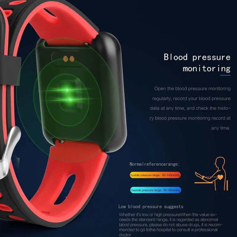 Спортивные IP68 Смарт-часы P68 фитнес-браслет трекер активности пульсометр кровяное давление для ios Android Phone 6 7