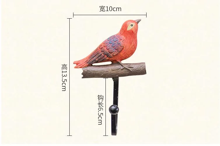 Американский кантри крюк, креативный пасторальный трехмерный птичий настенный крючок, крючок для пальто, настенные подвески для самодеятельного творчества