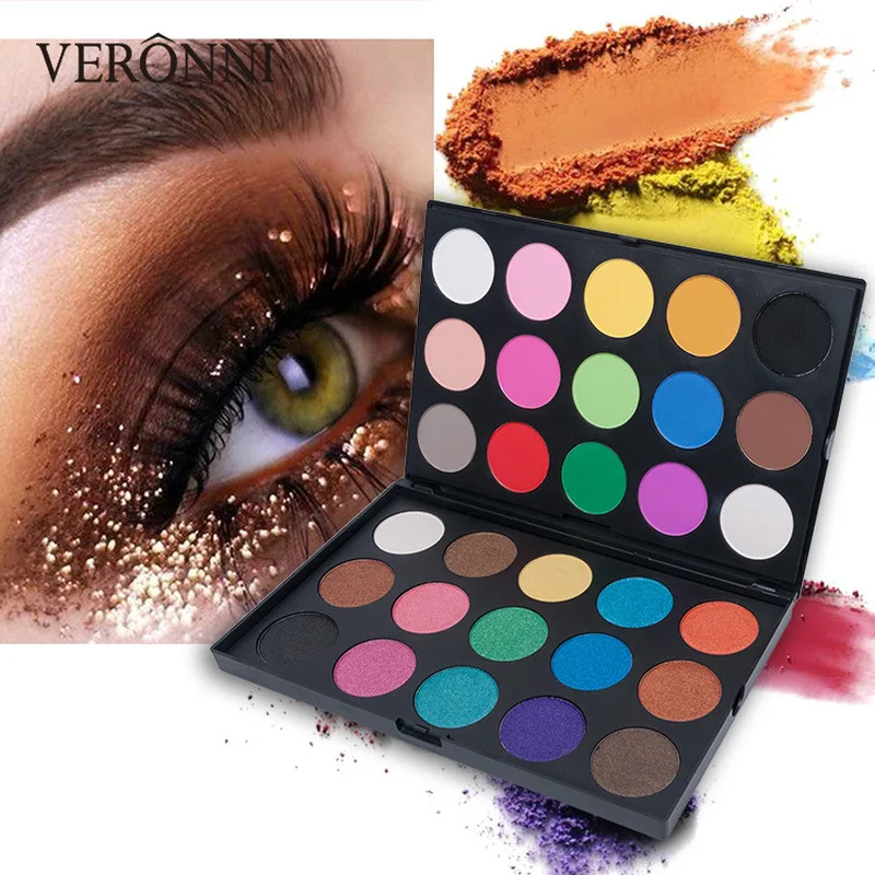 

30 Colorful makeup Glitter eyeshadow palette VERONNI shimmer matte eyeshadow palette 2019 make up eye shadow pigment cosmetics