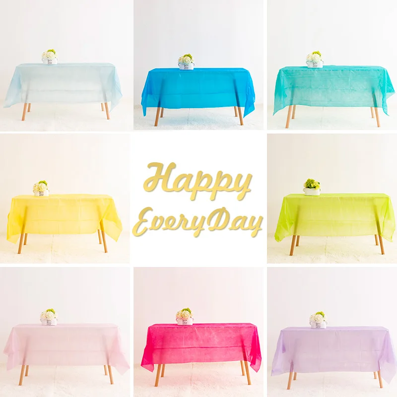

1Pcs Disposable Birthday Tablecloth Cartoon Pink Princess Kids Happy Birthday Party Plastic Tablecover Supplies 137cmx180cm