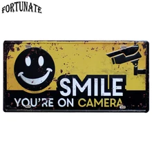 Вы на камеру, пожалуйста, улыбнитесь Винтаж для домашнего декора металлическая жестяная вывеска Бар \ Pub \ отель декоративные металлические знак художественная живопись металлическая доска