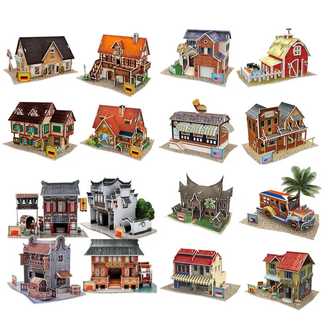 cubicfun architecture paper puzzle model toy diy 3d usa germany