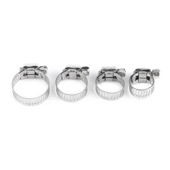 

Set of Screw Worm Hose Clamps Fuel Line Stainless Steel Water Adjustable Pipe Gear Clip Hardware (8mm-12mm)