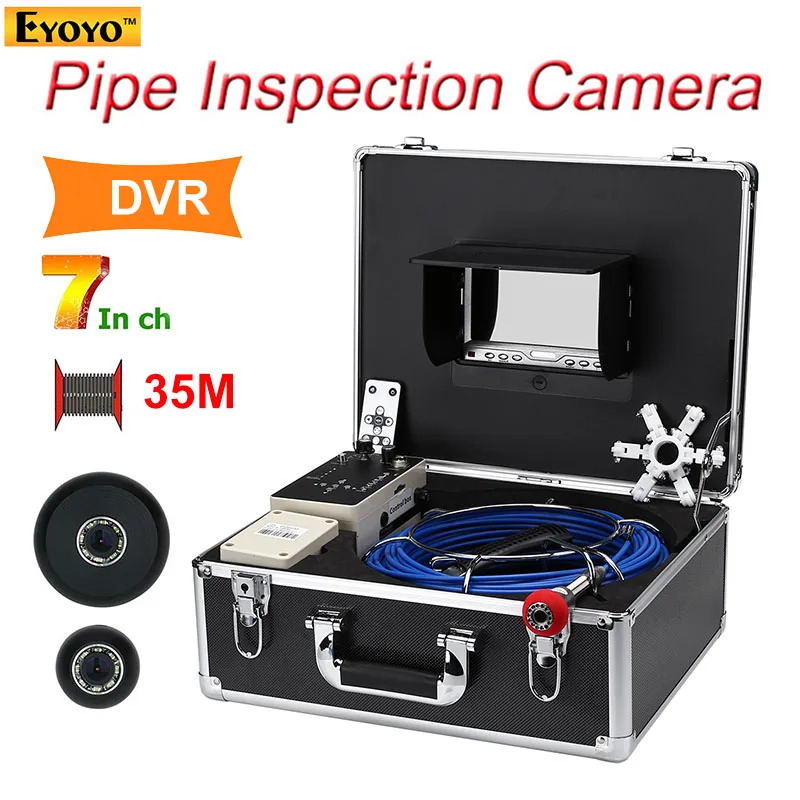 

EYOYO EP7D1 35m Video Recorder Drain Pipe Camera Waterproof Pipeline Plumbing Inspection 1000TVL Endoscope DVR Sewage Camera
