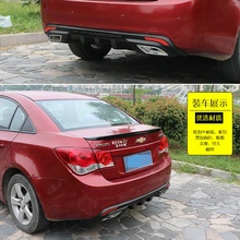 Para Cruze spoiler Traseiro ABS Traseiro Protetor Bumpers Bumper Difusor Para 2009-2014 Chevrolet cruze Depois de cromo traseira lábio spoiler