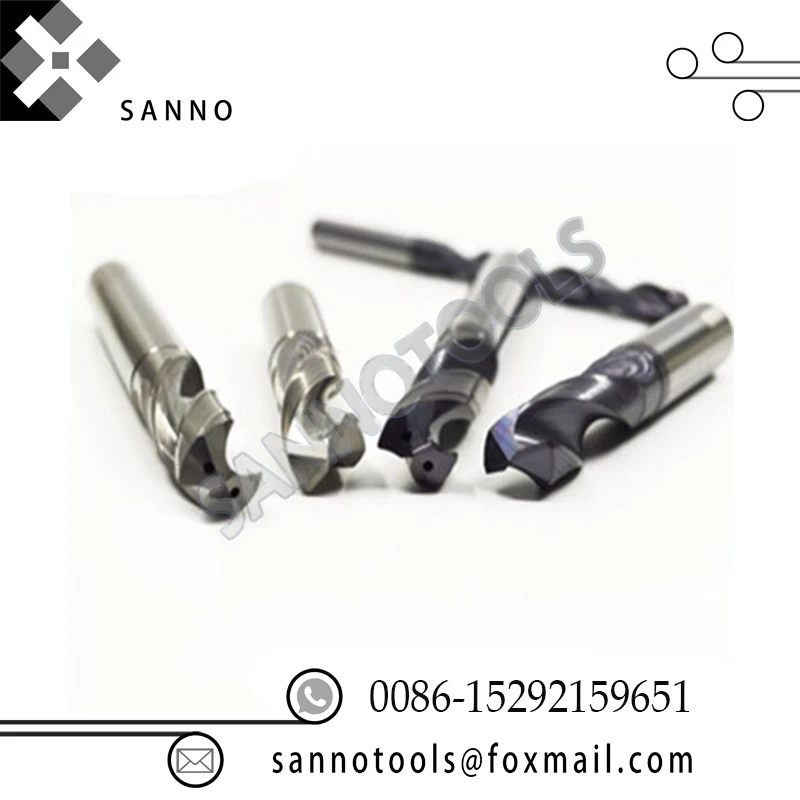 Tungsten steel twist drill bit with coolant hole customized CNC lathe