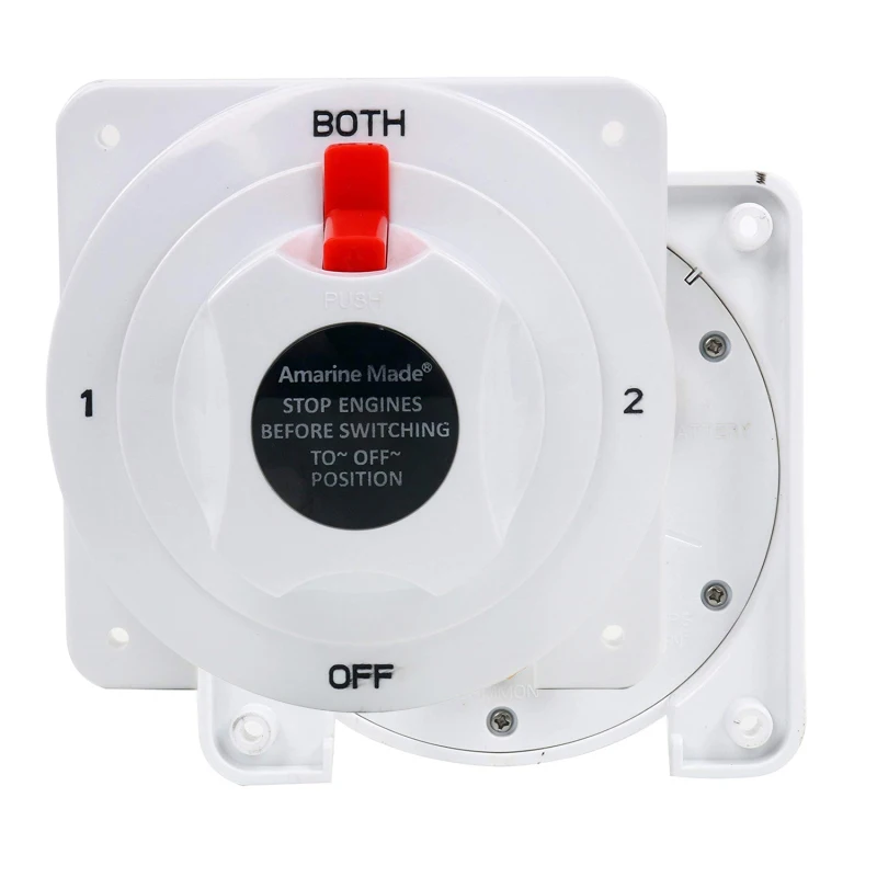 

12-36V White Distribution Marine Boat Battery Switch Battery Selector Switch Dropship Auto RV Parts Automobiles Accessories