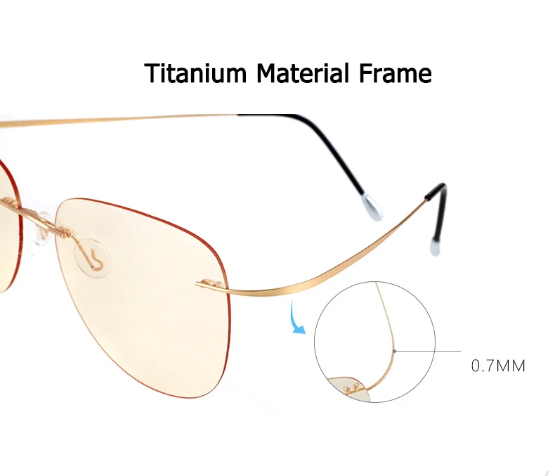 JackJad титановые очки без оправы с эффектом памяти, авиационная радиационная защита, мужские очки для чтения, компьютерные очки, оправа, очки