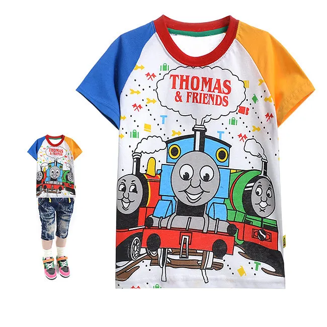 thomas train clothing boys t shirt summer short sleeve baby boy clothes