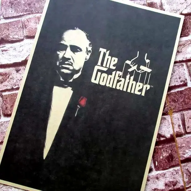 The godfather rose and violence Marlon Brando Retro poster decorative Posters Kraft bar Home Decor gift Wall Canvas Sticker game | Дом и сад