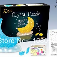 Луна 3D Кристалл Головоломка DIY обучающий пазл модель игрушки