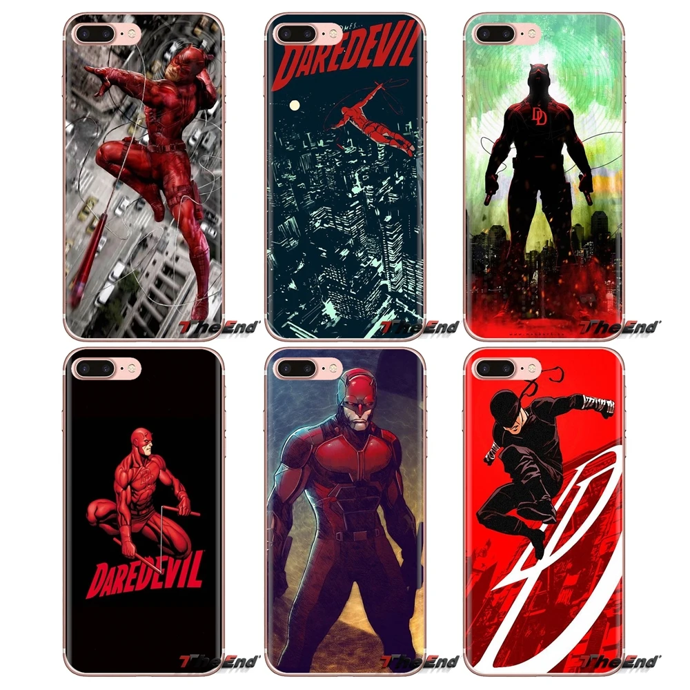 

Red Daredevil Marvel Avengers Comics TPU Transparent Cases For iPod Touch Apple iPhone 4 4S 5 5S SE 5C 6 6S 7 8 X XR XS Plus MAX