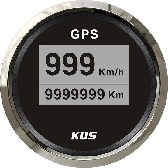 52 мм KUS цифровой GPS Спидометр 0-999Knots с спидометр с антенной для лодки, морской, яхты - Цвет: BS