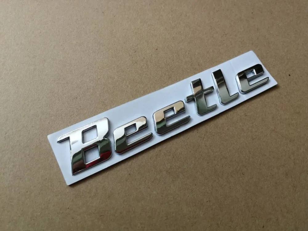 3D Badge For VW Beetle Rear Emblem Car Decal Logo Sticker Chrome Badge