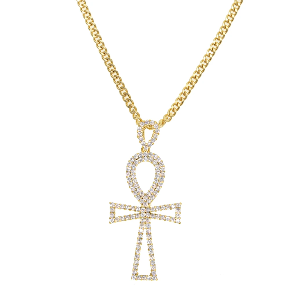 Iced out хип хоп bling украшения для женщин мужчин AAA кубического циркония КУБИНСКИЙ звено цепи крест-подвеска с фианитами цепочки и ожерелья
