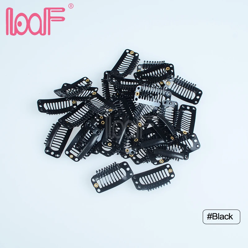 LOOF оптовая продажа 1000 шт. парик крепление 32 мм 9 зубчатые расчески и зажимы для