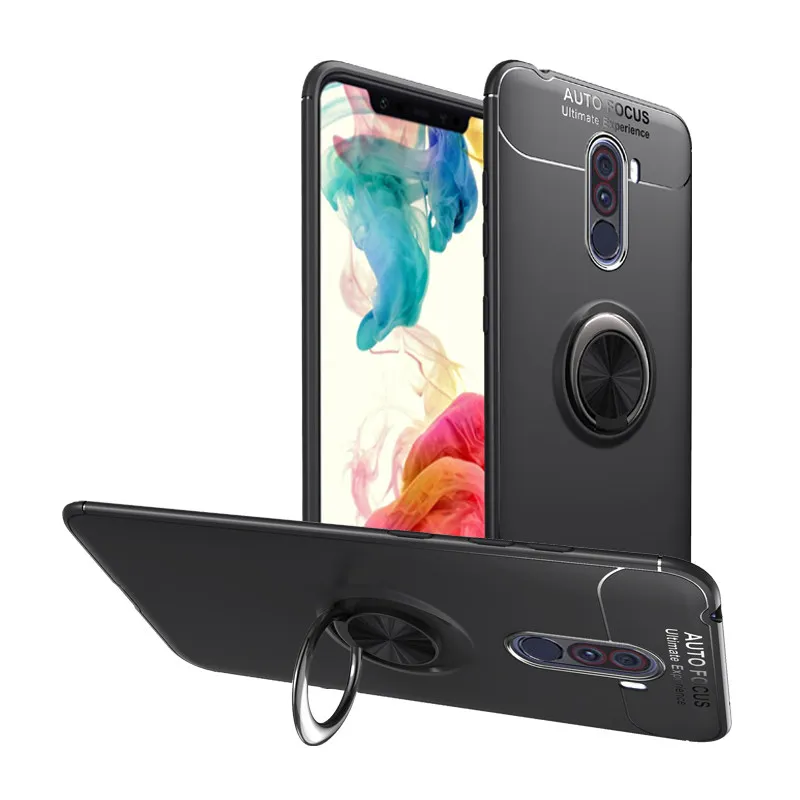 

Silicone Case For Xiaomi Pocophone F1 Case Phone Cover MAKEULIKE Soft Protector Fundas For Pocophone F1 Case Etui With Ring