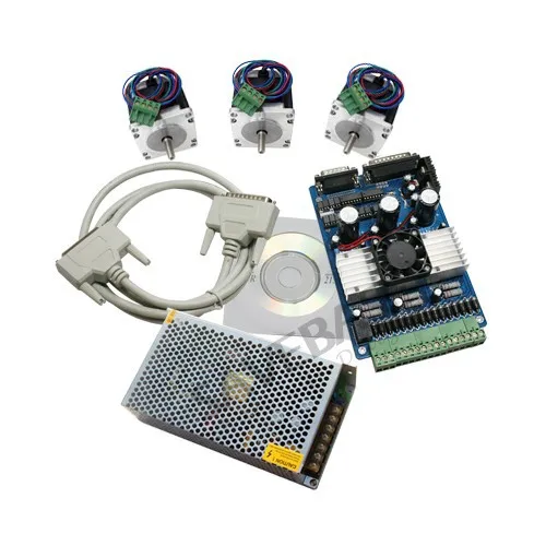 

3Axis CNC Kit TB6560 Driver Board +3x Nema 17 Stepper Motor 60 Oz-in +12V10A PSU
