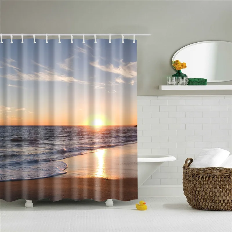 3d морской узор полиэстер для ванной занавески для душа s высокое качество шторы для ванной из водонепроницаемой ткани экран Домашний Декор душевая занавеска в комплекте
