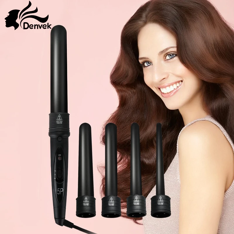 

Rizadores De Cabello Electric Hair Comb Hair Curling Iron Machine Ceramic Curler Kit 5 Size 09-32mm Wand Rollers