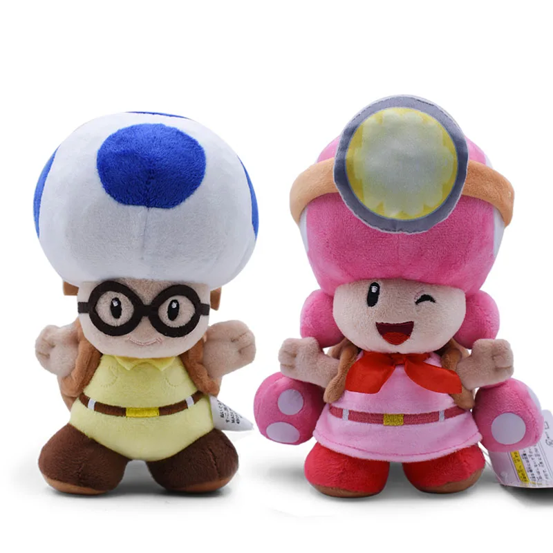 2 стиля аниме Super Mario Bros жаба Toadette Peluche рюкзак искатель сокровищ Кукла плюшевые мягкие с наполнением, детская игрушка, рождественский подарок