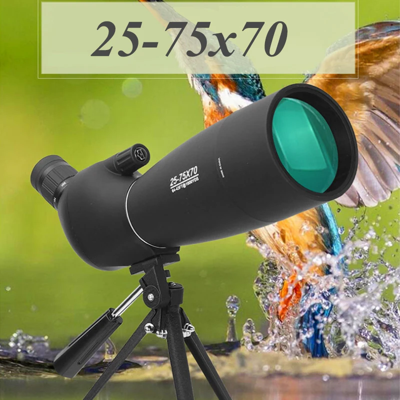 25 75X70 Zoom Spotting Scope Telescope Waterproof Birdwatch Hunting Monocular with Tripod Telescope Astronomical|Spotting Scopes| - AliExpress