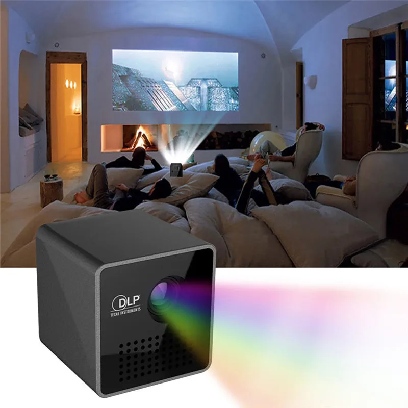 

Drop Shipping P1 Mobile Projector Pocket Home Movie Projector Smart Home Theater Mini DLP projector mini led projector Beamer