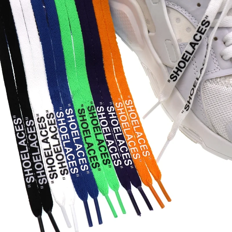 

1 Pairs Black White 2019 New Printing"SHOELACES" Shoelace Fashion Personality Sneakers Flat Rope Shoes Lace Shoe Accessories