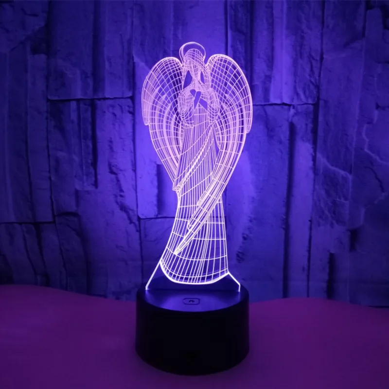 Красочный сенсорный светодиодный ночник 3d иллюзия USB атмосфера настольная лампа