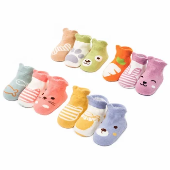

3pcs/set Newborns Baby Socks Cotton Summer Cartoon Animal Boy Socks Toddle Socks Infant Girls Socks for 0-2Years