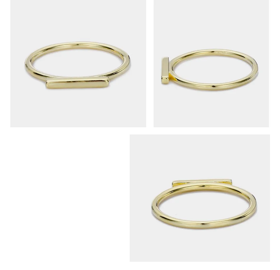 Tardoo простой 925 Серебряные кольца для Для женщин два Цвета стерлингового серебра палец кольца для Для мужчин Femme серебро Fine Jewelry кольца
