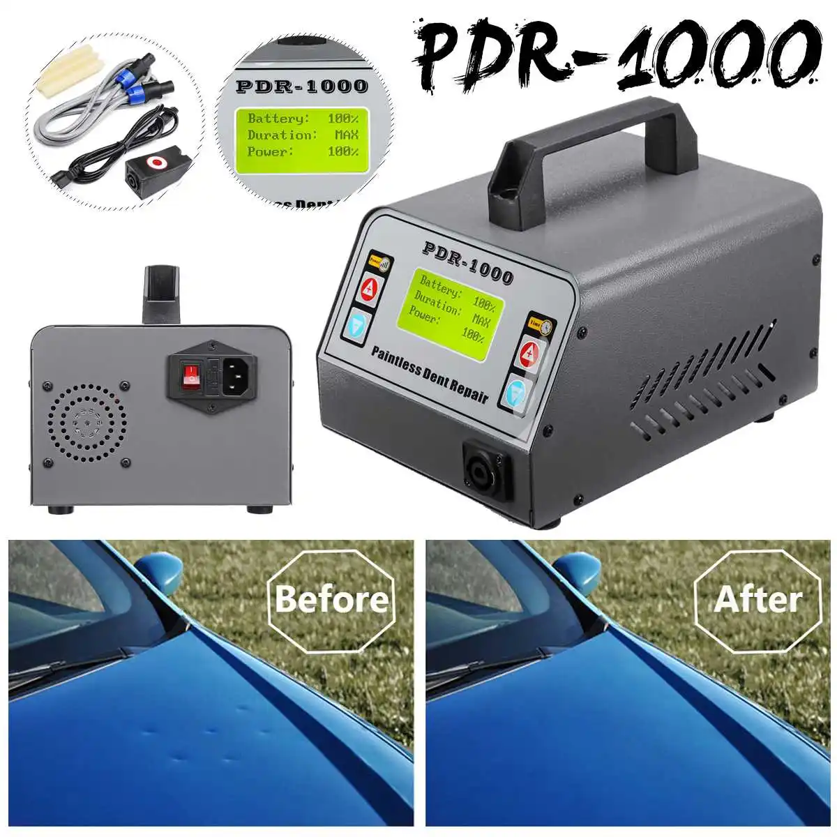 

1000W Induction Heater Car Dent Repair Remover Tool HotBox Paintless for Removing Dents EU/US Plug Car Body Repair Tool Set