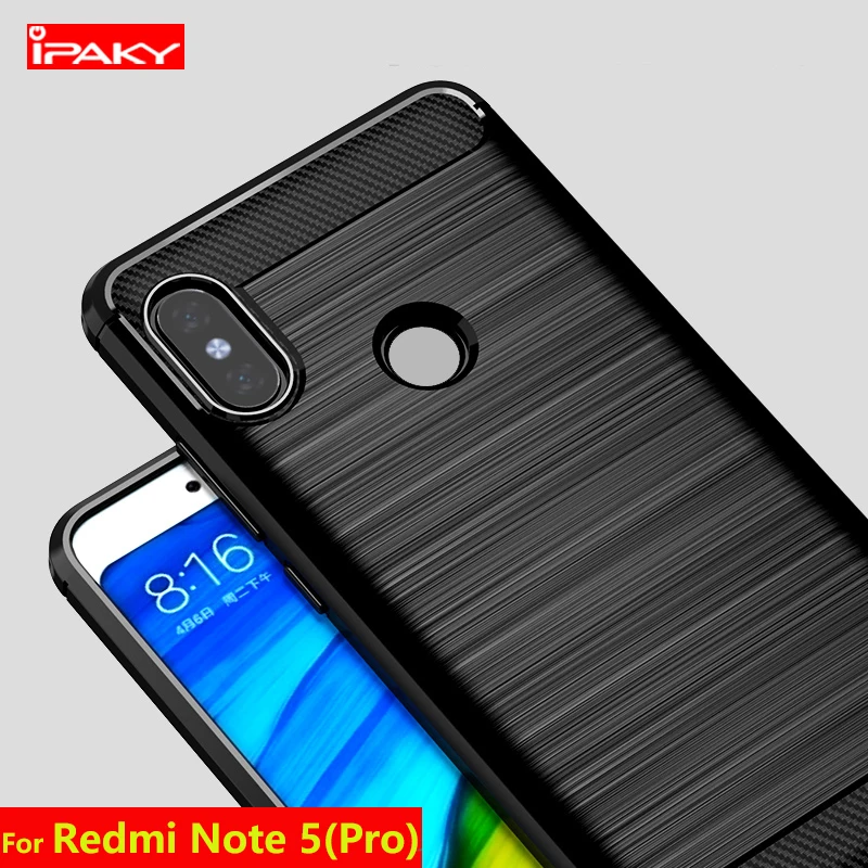 

IPAKY Case for Xiaom Redmi Note 5 Pro Soft Silicone Shockproof Carbon Fiber Case For Xiaomi Mi A1 MI 5X Ultra Thin Phone Cover