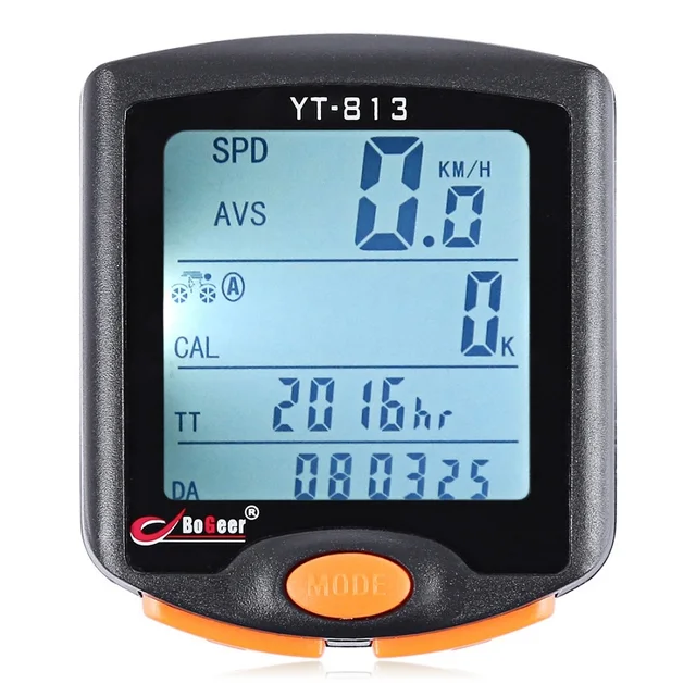 BOGEER YT 813 Outdoor Multifunction Water Resistant Cycling Odometer