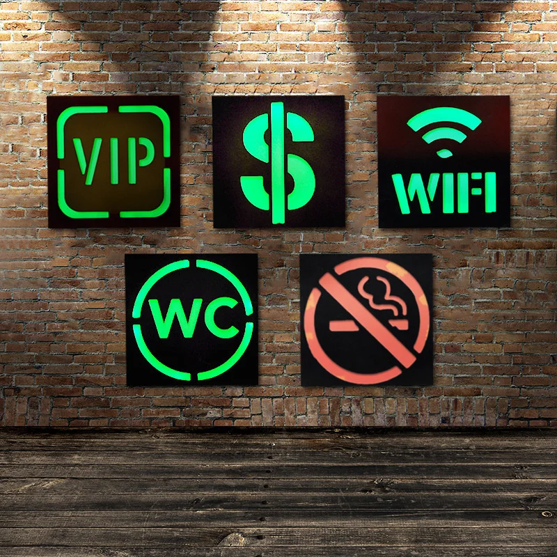 

Creative Beer Bottle Cap Shape LED Warning LOGO Wall Hanging Decoration for Cafe Bar Office Wall Sticker Ornaments Accessories