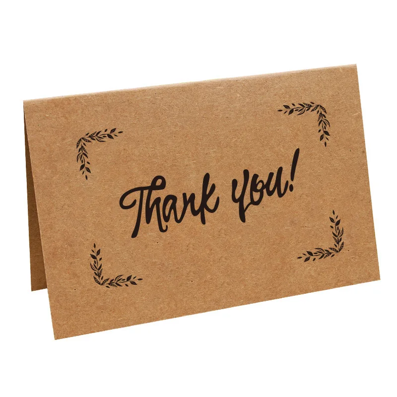 Винтажный Свадебный конверт с надписью «спасибо» открытки с конвертами для свадьбы 50 шт./партия