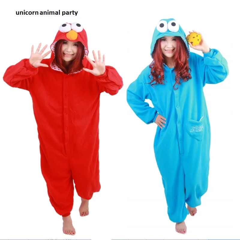 

Animal pajamas Blue Red Sesame Street Adult Onesie Pajamas Sleepwear Anime Cosplay Costume Unisex Cartoon Sleepsuit onesies