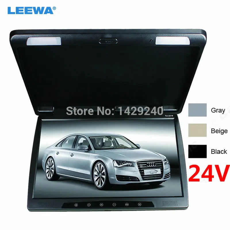 

LEEWA 24V Bus Car 22" inch Touch button Flipdown TFT LCD Roof Mounted HD Bus Monitor with IR transmitter Black, Grey,Beige #1299
