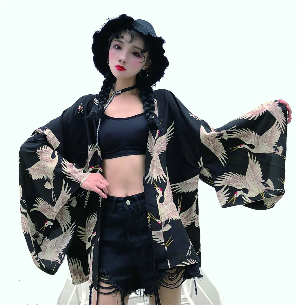 Japanese kimono traditional obi new feeling clothing kimomo japanese cardigan kimono japones women haori A001-2