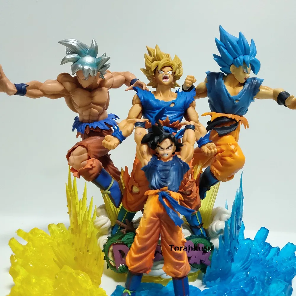 Dragon Ball и Super Goku ультра инстинкт Супер Saiyan сцена фигурки аниме Dragon Ball Z Goku модель игрушки фигурка DBZ Diorama