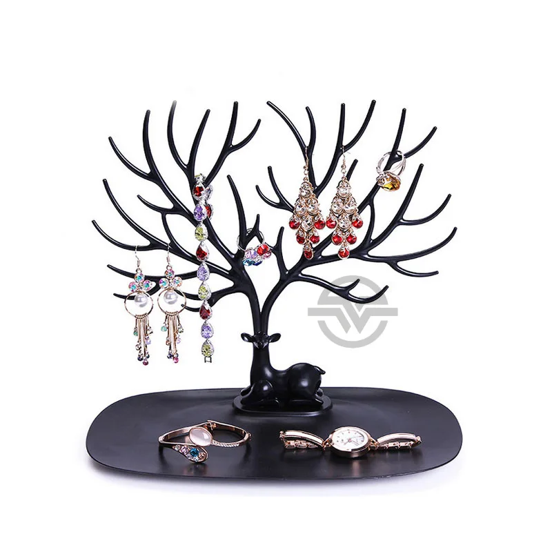  Women vogue Jewelry Necklace Bracelets Earrings Rings Deer Stand Display Organizer Holder Show Rack